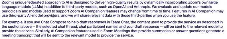 How Does Zoom AI Companion Handle Data