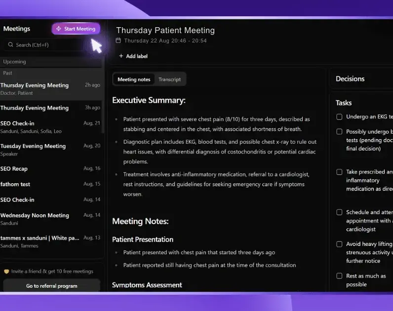 Jamie meeting note with a structured summary and Ask AI controls