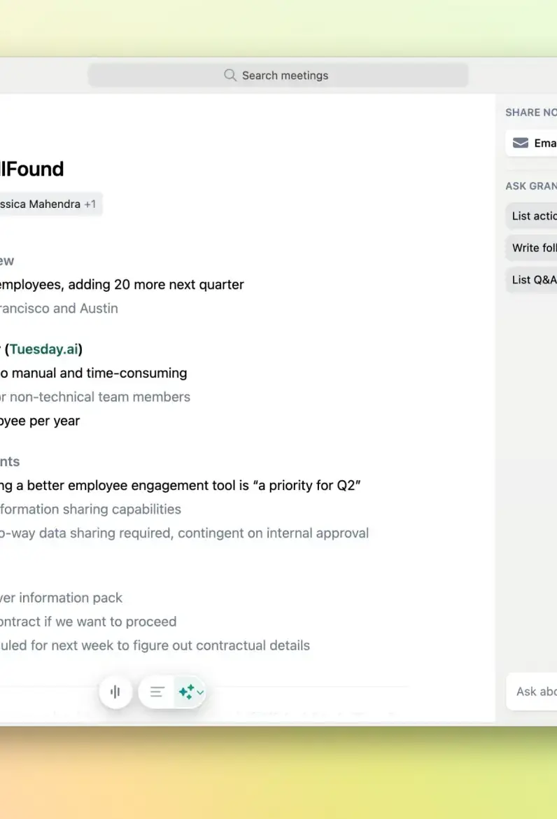 granola ai for in person meetings