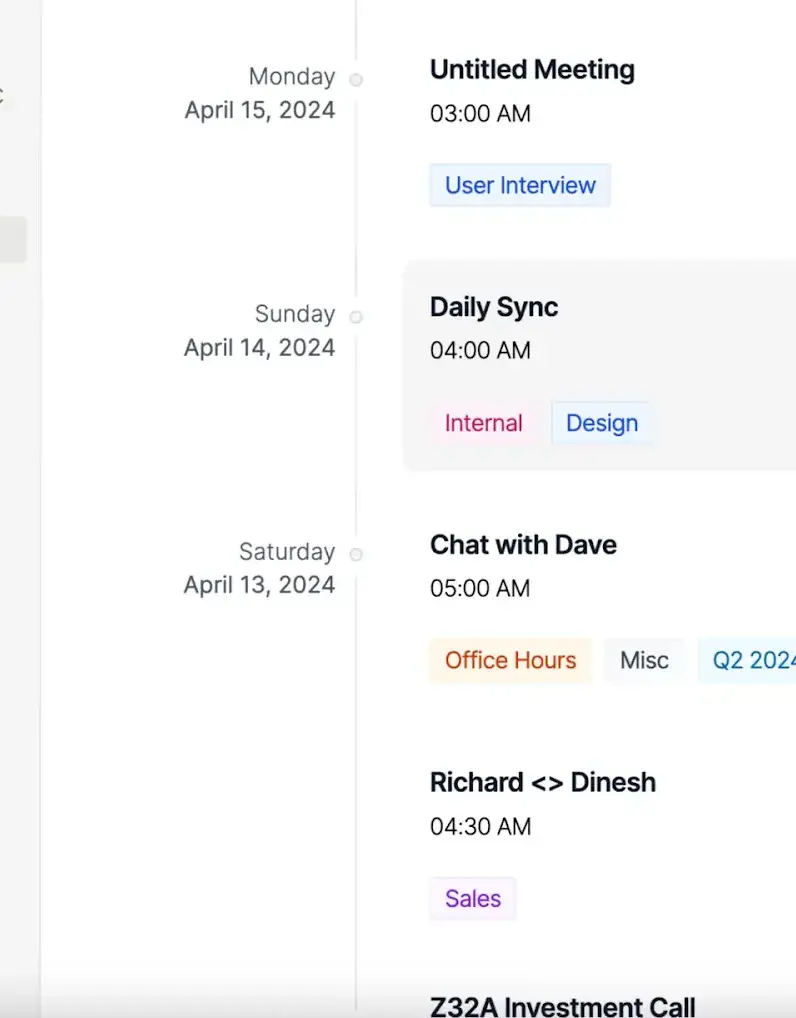 Sonnet meeting library with templates and categorized conversations