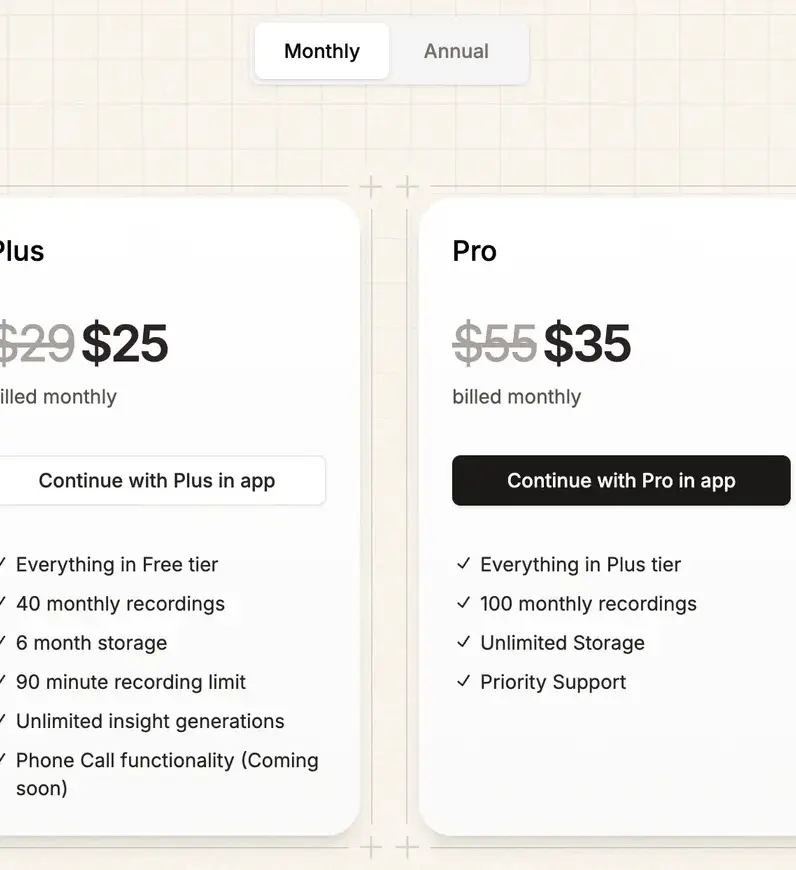 Sonnet Free, Plus, Pro, and Enterprise pricing table