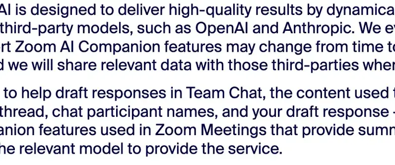 How Does Zoom AI Companion Handle Data