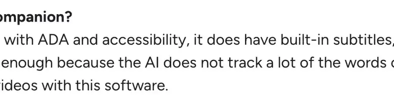 zoom ai companion accuracy